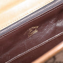 GUCCI GG Canvas Hand Bag Brown gold Auth 151270-18