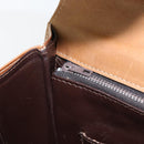 GUCCI GG Canvas Hand Bag Brown gold Auth 151270-21