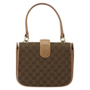 GUCCI GG Canvas Hand Bag Brown gold Auth 151270-2