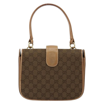 GUCCI GG Canvas Hand Bag Brown gold Auth 151270 - 0