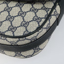 GUCCI GG Supreme Sherry Line Shoulder Bag Navy Gold 001 115 0914 Auth 151271-14