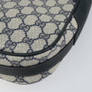 GUCCI GG Supreme Sherry Line Shoulder Bag Navy Gold 001 115 0914 Auth 151271-16