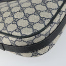 GUCCI GG Supreme Sherry Line Shoulder Bag Navy Gold 001 115 0914 Auth 151271-17