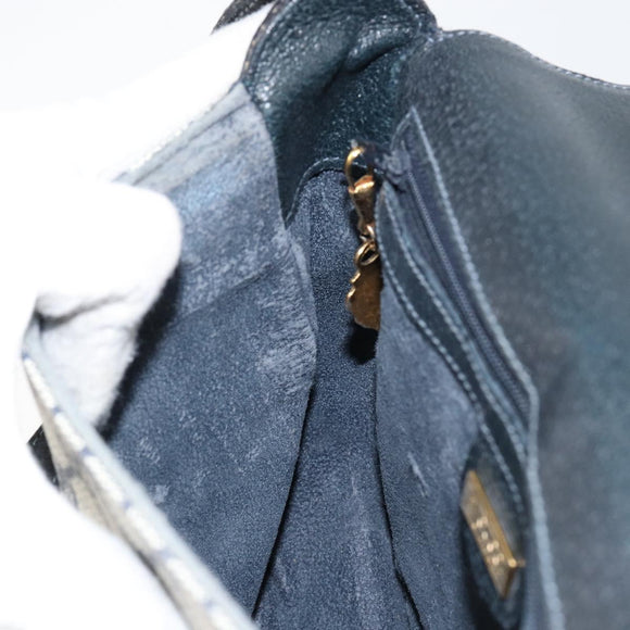 GUCCI GG Supreme Sherry Line Shoulder Bag Navy Gold 001 115 0914 Auth 151271