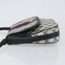 GUCCI GG Supreme Sherry Line Shoulder Bag Navy Gold 001 115 0914 Auth 151271-4