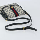 GUCCI GG Supreme Sherry Line Shoulder Bag Navy Gold 001 115 0914 Auth 151271-7