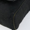 GUCCI GG Canvas Shoulder Bag Black Silver 146236 Auth 151273-14