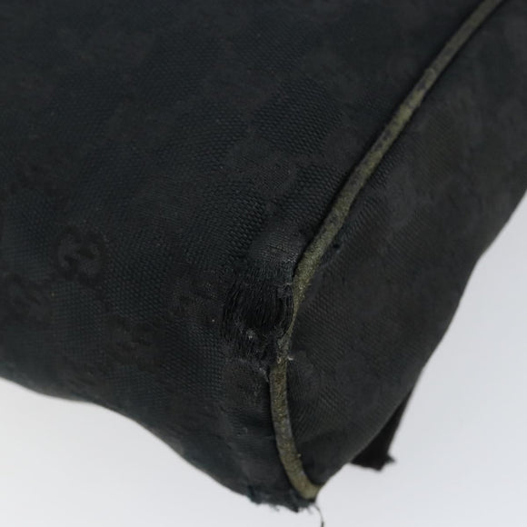 GUCCI GG Canvas Shoulder Bag Black Silver 146236 Auth 151273