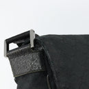 GUCCI GG Canvas Shoulder Bag Black Silver 146236 Auth 151273-10