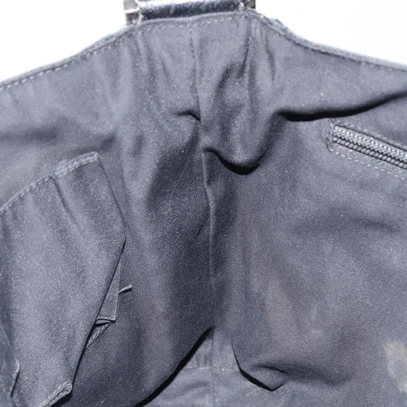 GUCCI GG Canvas Shoulder Bag Black Silver 146236 Auth 151273