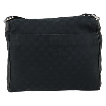GUCCI GG Canvas Shoulder Bag Black Silver 146236 Auth 151273 - 0