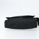 GUCCI GG Canvas Shoulder Bag Black Silver 146236 Auth 151273-5