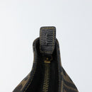 FENDI Zucca Canvas Hand Bag Black Brown gold Auth 151275-10