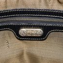 FENDI Zucca Canvas Hand Bag Black Brown gold Auth 151275-18