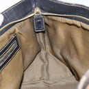 FENDI Zucca Canvas Hand Bag Black Brown gold Auth 151275-19