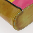 CHANEL Hand Bag Enamel Multicolor Gold CC Auth 151278-10