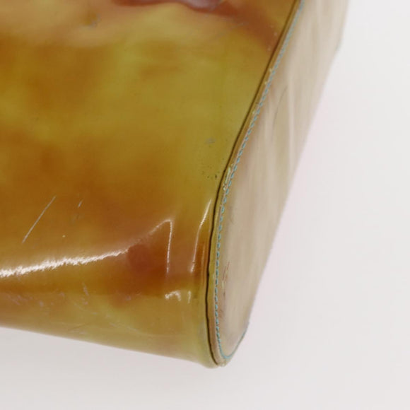 CHANEL Hand Bag Enamel Multicolor Gold CC Auth 151278