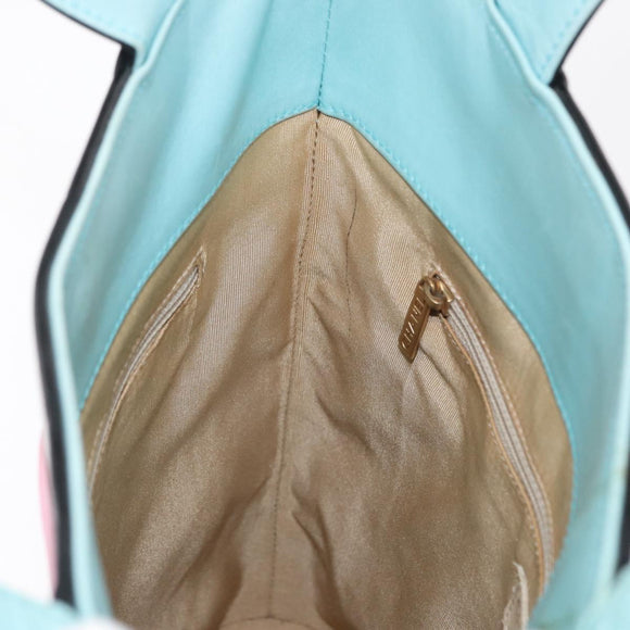 CHANEL Hand Bag Enamel Multicolor Gold CC Auth 151278