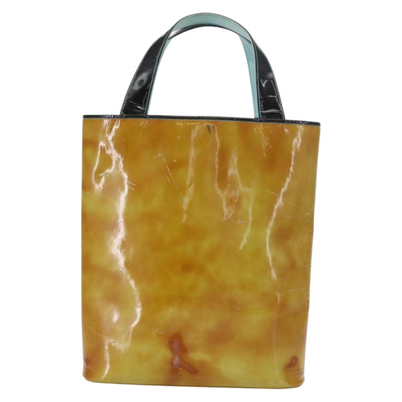 CHANEL Hand Bag Enamel Multicolor Gold CC Auth 151278