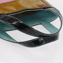 CHANEL Hand Bag Enamel Multicolor Gold CC Auth 151278-8