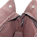 HERMES Her Line PM Tote Bag Canvas Brown Silver Auth 151279-19