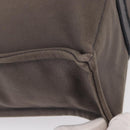 HERMES Fourre ToutMM Hand Bag Canvas Gray Silver Auth 151280-9