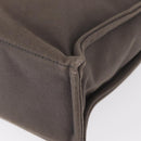 HERMES Fourre ToutMM Hand Bag Canvas Gray Silver Auth 151280-14