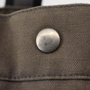 HERMES Fourre ToutMM Hand Bag Canvas Gray Silver Auth 151280-17