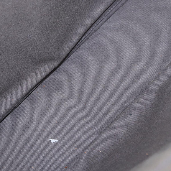 HERMES Fourre ToutMM Hand Bag Canvas Gray Silver Auth 151280