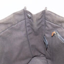HERMES Fourre ToutMM Hand Bag Canvas Gray Silver Auth 151280-19