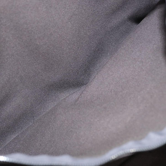 HERMES Fourre ToutMM Hand Bag Canvas Gray Silver Auth 151280