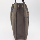 HERMES Fourre ToutMM Hand Bag Canvas Gray Silver Auth 151280-3