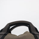 HERMES Fourre ToutMM Hand Bag Canvas Gray Silver Auth 151280-8