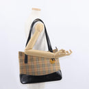 BURBERRY Nova Check Shoulder Bag Canvas Leather Beige Gold Auth 151281-20