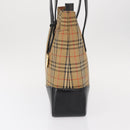 BURBERRY Nova Check Shoulder Bag Canvas Leather Beige Gold Auth 151281-3