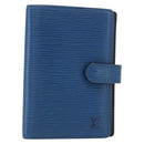 LOUIS VUITTON Epi Agenda PM Day Planner Cover Blue R20055 LV Auth 151290-1