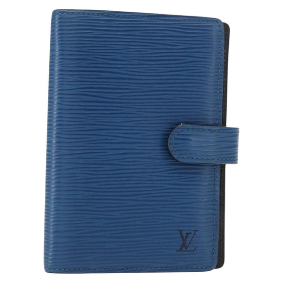 LOUIS VUITTON Epi Agenda PM Day Planner Cover Blue R20055 LV Auth 151290