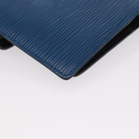 LOUIS VUITTON Epi Agenda PM Day Planner Cover Blue R20055 LV Auth 151290