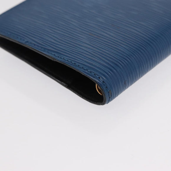 LOUIS VUITTON Epi Agenda PM Day Planner Cover Blue R20055 LV Auth 151290A