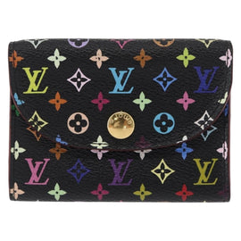 LOUIS VUITTON Multicolor Envelope Carte de Visite Black M66561 LV Auth 151293 - 0
