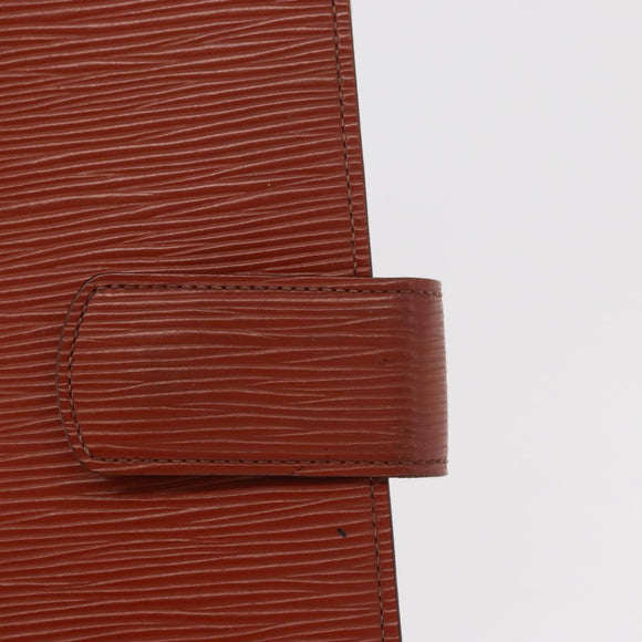 LOUIS VUITTON Epi Agenda GM Day Planner Cover Brown R20213 LV Auth 151294
