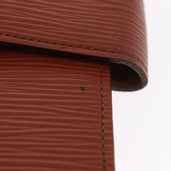 LOUIS VUITTON Epi Agenda GM Day Planner Cover Brown R20213 LV Auth 151294