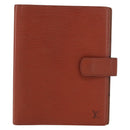 LOUIS VUITTON Epi Agenda GM Day Planner Cover Brown R20213 LV Auth 151294-13
