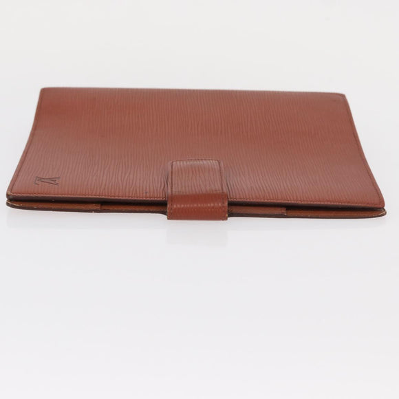 LOUIS VUITTON Epi Agenda GM Day Planner Cover Brown R20213 LV Auth 151294