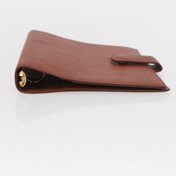LOUIS VUITTON Epi Agenda GM Day Planner Cover Brown R20213 LV Auth 151294
