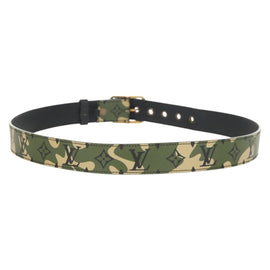 LOUIS VUITTON Monogram Camouflage Ceinture Belt Green M9646U LV Auth 151296V - 0