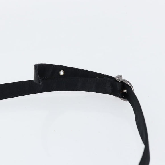 Salvatore Ferragamo Vala Hand Bag Satin 2way Black Silver Auth 151299