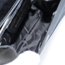 Salvatore Ferragamo Vala Hand Bag Satin 2way Black Silver Auth 151299-11