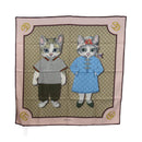 GUCCI x Yuko Higuchi Scarf Silk Beige Auth 151300M-1