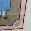 GUCCI x Yuko Higuchi Scarf Silk Beige Auth 151300M-10